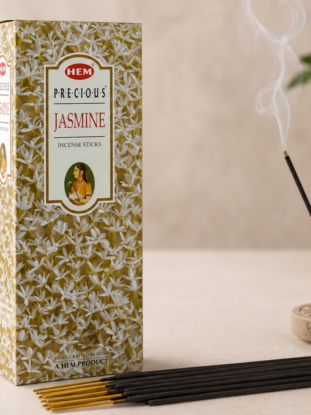 HEM Precious Jasmine Incense Sticks – 6 Packs / 120 Sticks Total